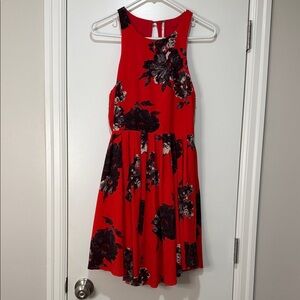 Free People Red Floral Kids Dress